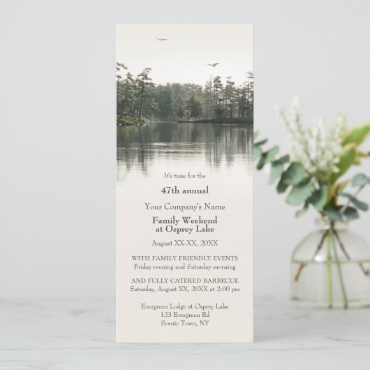 Rustikaler Rückzug aus der Wirtschaft oder der Kir Einladung (Stehend Vorderseite)