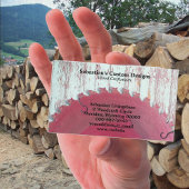 Rustikaler Rundholz Handwerker Visitenkarte