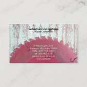 Rustikaler Rundholz Handwerker Visitenkarte (Vorderseite)