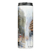 Rustikaler Rundholz Thermosbecher (Rückseite)