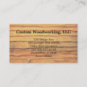Rustikaler Rundsäge Quarter View Carpentry Visitenkarte (Rückseite)