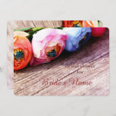 Rustikaler Rustikalskranz Einladung (Vorne/Hinten)