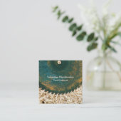 Rustikaler Sägeband Holzbearbeitungsmaschine QR-Co Quadratische Visitenkarte (Stehend Vorderseite)