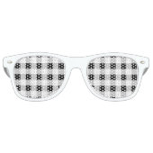 rustikaler schicker Bauernhof Schwarz-weiß Büffel  Partybrille (Vorderseite)