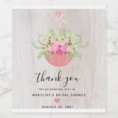 Rustikaler Schirm| Brautparty Weinetiketten Weinetikett (Einzelnes Label)