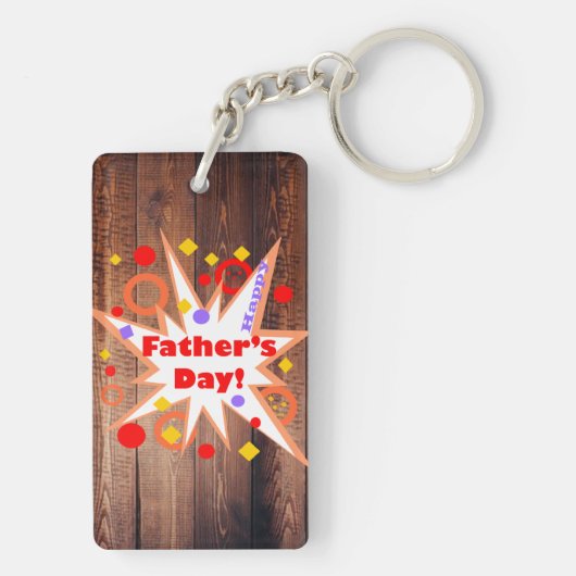 Rustikaler Schlüsselanhänger des Vaters (Rückseite)