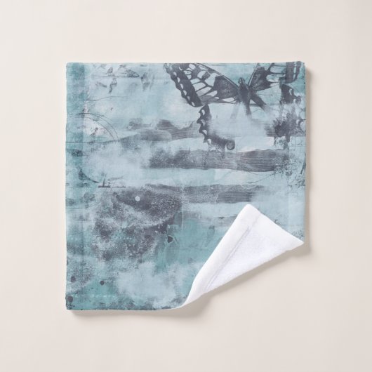 Rustikaler Schmetterling Badhandtuch Set (Waschlappen)