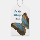 Rustikaler Schmetterling Geschenkanhänger (Vorderseite)