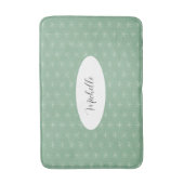 Rustikaler Schnee auf Grün Badematte (Vorderseite Vertikal)