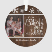 Rustikaler Schneeflocken Wunderschöne Zeit des Jah Ornament (Rückseite)