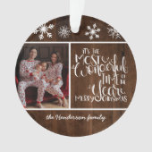 Rustikaler Schneeflocken Wunderschöne Zeit des Jah Ornament (Vorderseite)
