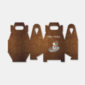 Rustikaler Schneemann auf Schlittenweihnachtskiste Geschenkschachtel (Ungefaltet)