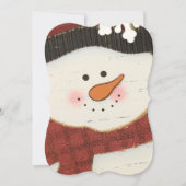Rustikaler Schneemann Einladung (Vorderseite)