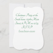 Rustikaler Schneemann Einladung (Rückseite)