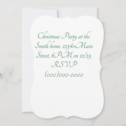 Rustikaler Schneemann Einladung (Rückseite)