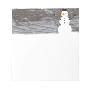 Rustikaler Schneemann Notizblock