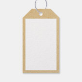 Rustikaler Schneeweihnachtsbaum Geschenkanhänger (Rückseite)