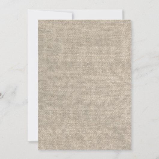 Rustikaler Schnur-Bogen und Einladung (Rückseite)