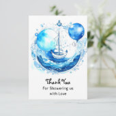 Rustikaler Schönheitssalon: Kinderdusche Dankeskarte (Stehend Vorderseite)