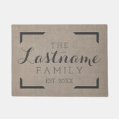 Rustikaler Schoß - Eigene Familie oder Hochzeitsze Fußmatte (Vorderseite)