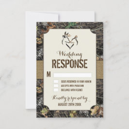 Rustikaler Schoß + RSVP-Karten für die Camouflage  RSVP Karte