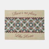 Rustikaler Schoß und Blume Fußmatte (Vorderseite)