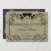 Rustikaler Schoß und Schiefer Einladung (Vorne/Hinten)