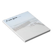 Rustikaler Schott am Strand Notizblock (angewinkelt)