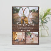 Rustikaler SchreibmaschinenSchriftart Save the Dat Date (Stehend Vorderseite)