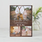 Rustikaler SchreibmaschinenSchriftart Save the Dat Save The Date (Stehend Vorderseite)