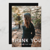 Rustikaler Schriftart Danke, dass Sie eine Fotokar Dankeskarte (Vorne/Hinten)
