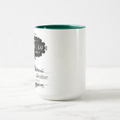 Rustikaler Schwarz-Rett-The-Date-Wedding-Day Bride Tasse (Zentrum)