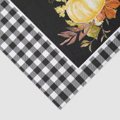 Rustikaler Schwarz-Weiß-Pollenkürbis-Erntedank Seidenpapier (Ausschnitt)