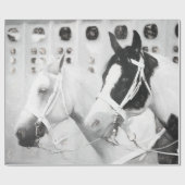 Rustikaler Schwarz-Weiß-Western Geschenkpapier (Flach)