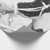 Rustikaler Schwarz-Weiß-Western Geschenkpapier (Ecke)