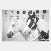 Rustikaler Schwarz-Weiß-Western Geschenkpapier Set (Vorderseite 2)