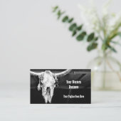 Rustikaler Schwarz-Weiß-Western Visitenkarte (Stehend Vorderseite)