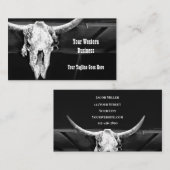 Rustikaler Schwarz-Weiß-Western Visitenkarte (Vorne/Hinten)