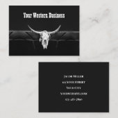 Rustikaler Schwarz-Weiß-Western Visitenkarte (Vorne/Hinten)