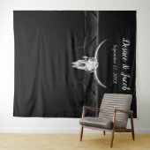 Rustikaler Schwarz-Weiß-Western Wandteppich (Beispiel (Horizontal))