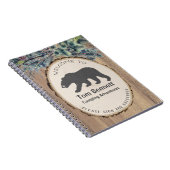 Rustikaler Schwarzer Bär Camping Empfang Notizblock (Rechte Seite)