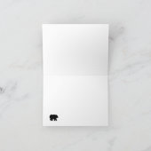 Rustikaler Schwarzer Bär Gruß oder Kartengröße Dankeskarte (Innenseite)