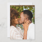 Rustikaler Schwarzer Botanischer Save the Date-Kal Save The Date (Rückseite)