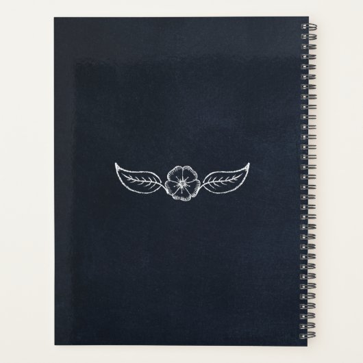 Rustikaler Schwarzer Brettergarten Planer (Rückseite)