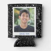 Rustikaler Schwarzer Glitzer 30. Geburtstag Retro  Dosenkühler (Vorderseite)