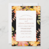 Rustikaler Schwarzer Herbst Herbstwoche Einladung (Vorderseite)