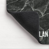 Rustikaler schwarzer Marmor mit Individuelle Name- Mousepad (Ecke)