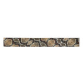 Rustikaler Schwarzer Pythonschlangen-Druck Satinband (Vorderseite)