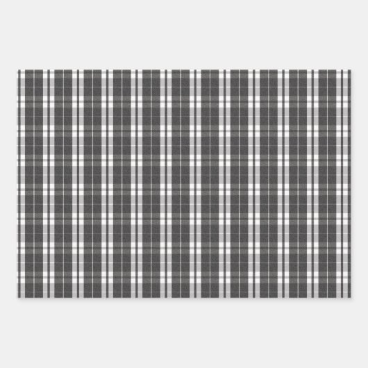 Rustikaler Schwarzer Rentier mit Schwarz-Weiß-Tart Geschenkpapier Set (Vorderseite 2)