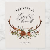 Rustikaler schwarzer Rostbrunch Weinetikett (Einzelnes Label)